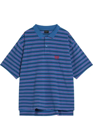 Balenciaga Tops, Heren, Blauw, M, Korte mouwen ronde hals T-shirt