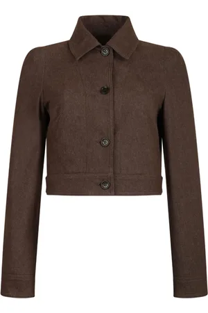 Max Mara Jassen, Dames, Bruin, M, Bruine Jassen voor Vrouwen