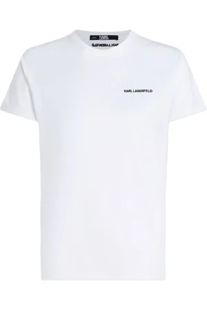 Karl Lagerfeld Tops, Heren, Wit, XS, Katoen, Baltisch biologisch katoenen T-shirt met logo-accenten