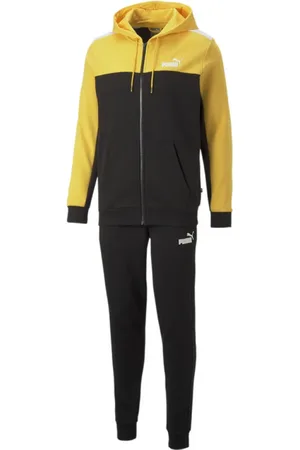 PUMA Sport, Heren, Veelkleurig, S, Hoodie met volledige rits Geel Zwart