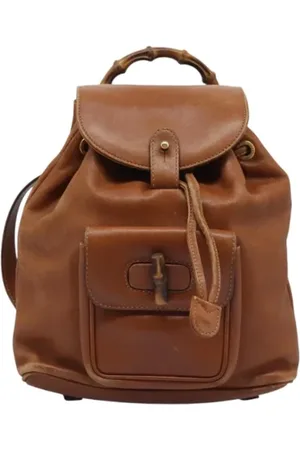 Gucci Pre-owned, Dames, Bruin, ONE Size, Leer, Pre-owned Leather backpacks