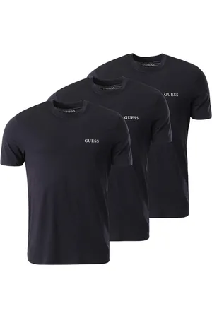 Guess Tops, Heren, Zwart, S, Katoen, 3-Pack Katoenen T-Shirts - Blauwe Collectie