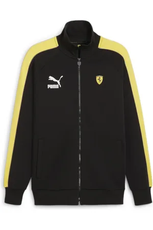 PUMA Sweatshirts & Hoodies, Heren, Zwart, 2Xl, Heren Zwart Geel Jack