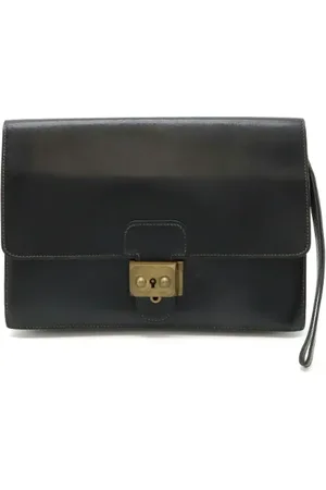 Hermès Pre-owned, Dames, Zwart, ONE Size, Leer, Pre-owned Leather clutches