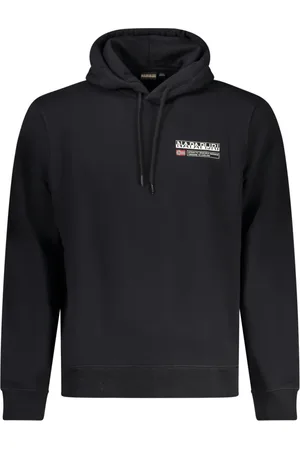 Napapijri Sweatshirts & Hoodies, Heren, Zwart, M, Zwarte hoodie met lange mouwen