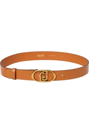 Liu Jo Accessoires, Dames, Bruin, L, Leer, Luxe Leren Riem Strak Ontwerp