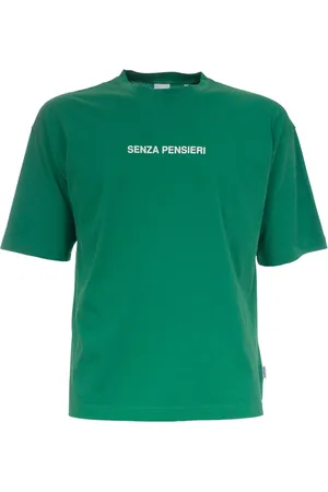 Aspesi Tops, Heren, Groen, M, Katoen, Katoenen T-shirt met Print