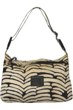 CHANEL Pre-owned, Dames, Wit, ONE Size, Nylon, Pre-owned Nylon chanel-bags