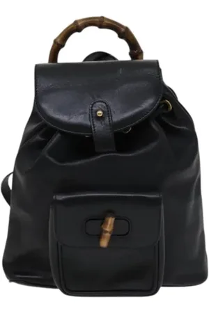 Gucci Pre-owned, Dames, Zwart, ONE Size, Leer, Pre-owned Leather backpacks