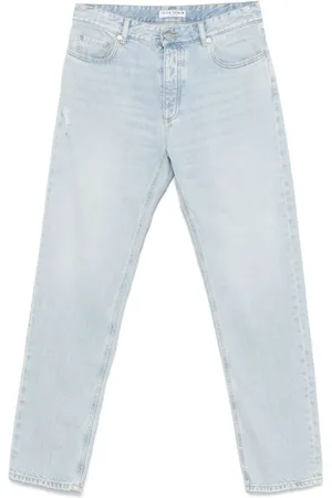 Icon Denim Jeans, Heren, Blauw, W34, Denim, Lichte Denim Jeans met knoopsluiting