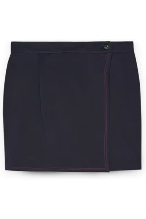 Fiorella rubino Rokken, Dames, Blauw, 5Xl, Katoen, Mini wikkelrok