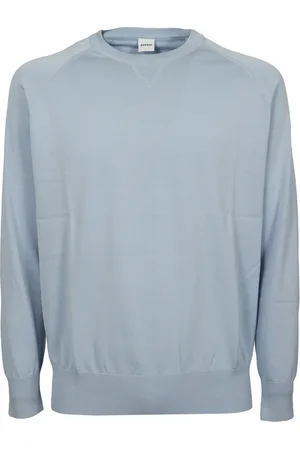 Aspesi Truien, Heren, Blauw, XL, Katoen, Blauw Crew Neck Shirt