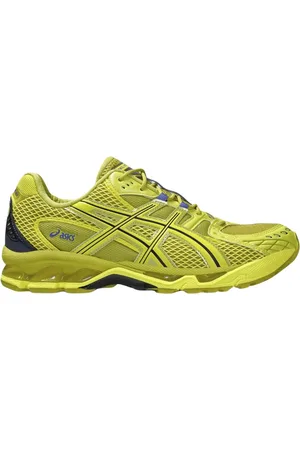 Asics Schoenen, Heren, Geel, 41 EU, Leer, Sneakers van mesh en synthetisch leer met gel technologie