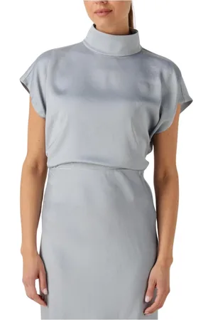 Drykorn Blouses & Shirts, Dames, Blauw, XS, Linnen, Lichtblauwe Top Alaria 1