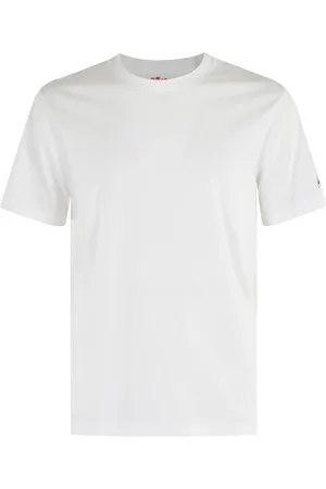 MC2 SAINT BARTH Tops, Heren, Wit, 2Xl, Katoen, Wit Geribbelde Ronde Hals Korte Mouw T-Shirt