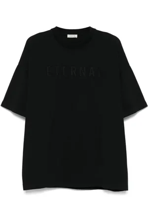 FEAR OF GOD Tops, Heren, Zwart, L, Zwarte Crew Neck T-shirts en Polos