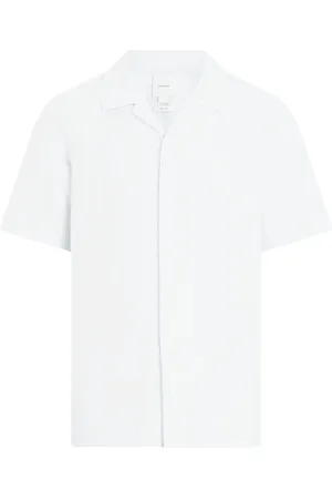 Calvin Klein Overhemden, Heren, Wit, L, Katoen, Wit Linnen Katoenen Overhemd