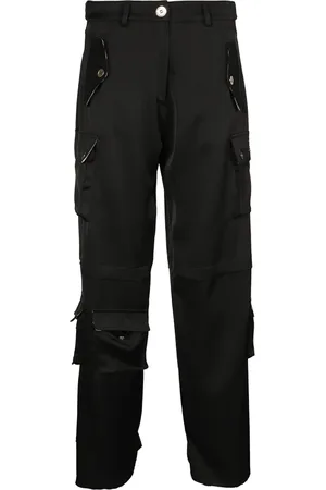 5 PROGRESS Broeken, Dames, Zwart, M, Polyester, Zwarte viscose- en polyesterbroek
