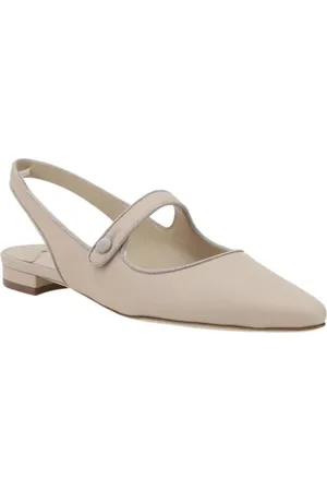 Manolo Blahnik Schoenen, Dames, , 38 1/2 EU, Elegante Nude Ballet Flats