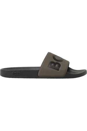 HUGO BOSS Schoenen, Heren, Groen, 44 EU, Klassieke zwarte sandalen