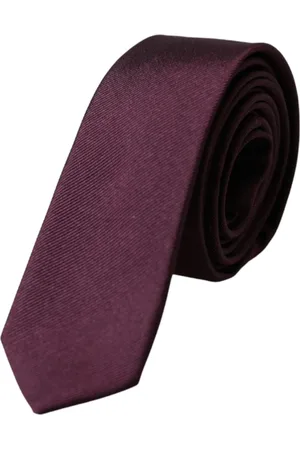 Dolce & Gabbana Accessoires, Heren, Paars, ONE Size, Bordeaux Zijden Heren Stropdas