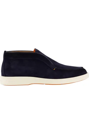santoni Schoenen, Heren, Blauw, 40 1/2 EU, Klassieke zwarte instappers