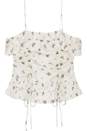 Ganni Tops, Dames, , M, Satin Slip Top