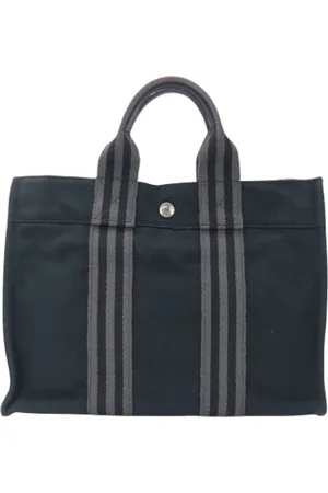 Hermès Pre-owned, Dames, Zwart, ONE Size, Katoen, Pre-owned Cotton handbags
