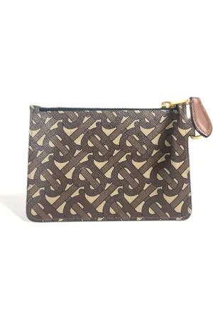 Burberry Pre-owned, Dames, Bruin, ONE Size, Leer, Tweedehands leren portemonnees