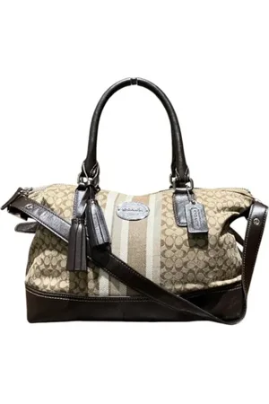 Coach Pre-owned, Dames, , ONE Size, Leer, Tweedehands Canvas handtassen