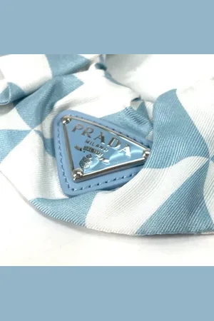 Prada Pre-owned, Dames, Blauw, ONE Size, Pre-owned Silk hair-accessories