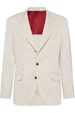 Brunello Cucinelli Jassen, Heren, , XL, Jas met knoopsluiting Zakken