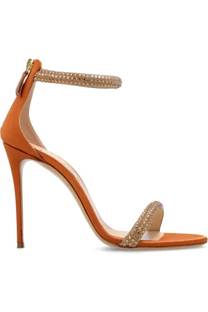 Casadei Schoenen, Dames, Bruin, 36 EU, Satijn, Hoge sandalen met hakken in Scarlet Stratosphere