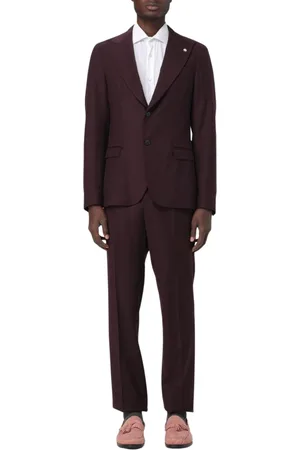 Manuel Ritz Pakken, Heren, Rood, M, Burgundy Two-Piece Suit
