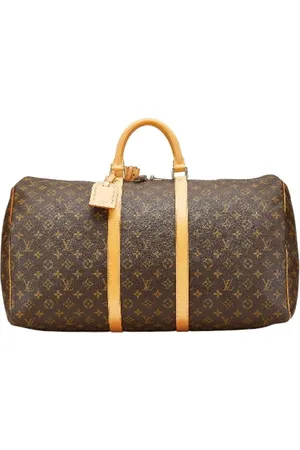LOUIS VUITTON Pre-owned, Dames, Bruin, ONE Size, Leer, Pre-owned Canvas travel-bags