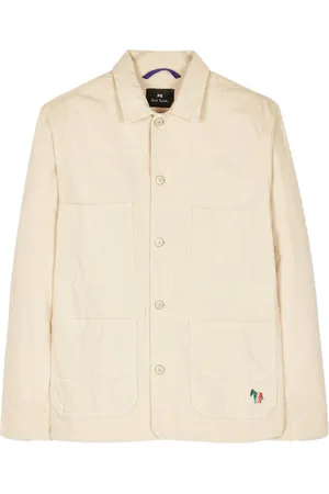 Paul Smith Jassen, Heren, , L, Katoen, Twill jas met Zebra Borduursel