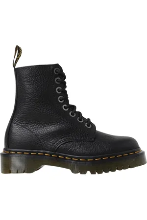 Dr. Martens Schoenen, Dames, Zwart, 37 EU, Leer, Zwarte Leren Platform Enkellaarzen