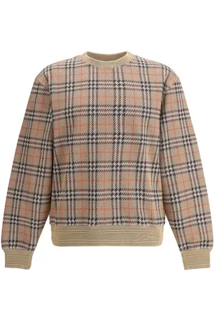 Burberry Truien, Heren, , M, Katoen, Archivio Check Sweater