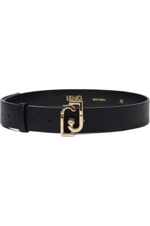 Liu Jo Accessoires, Dames, Zwart, M, Stijlvolle Polyurethaan Riem met Opvallende Gesp