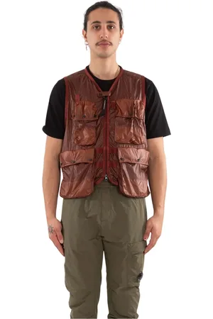 C.P. Company Jassen, Heren, Bruin, M, Multipocket Vest in 598
