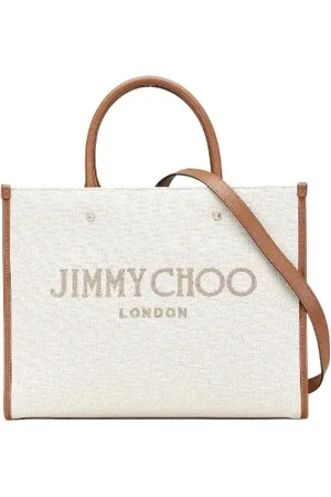 Jimmy Choo Pre-owned, Dames, , ONE Size, Leer, Tweedehands Canvas handtassen