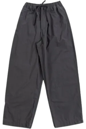 STUDIO NICHOLSON Broeken, Heren, Grijs, S, Katoen, Relaxte Grijze Sonny Broek Lichtgewicht Katoen