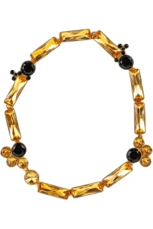 Jil Sander Accessoires, Dames, Geel, ONE Size, Kristallen Ketting Set