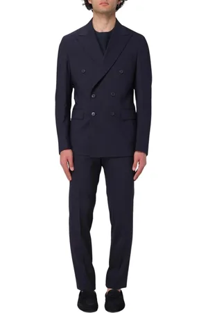 Brian Dales Pakken, Heren, Blauw, M, Blauw Slim Fit Suit