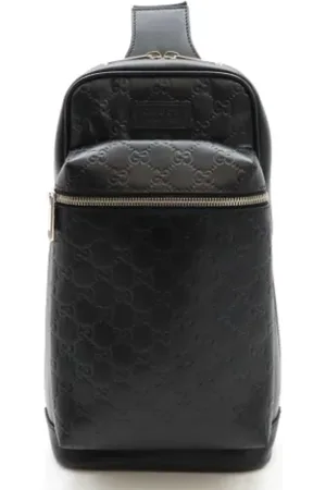 Gucci Pre-owned, unisex, Zwart, ONE Size, Leer, Tweedehands leren schoudertassen