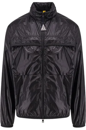 Moncler Jassen, Heren, Zwart, M, Polyester, Zwarte jassen met ritssluiting en capuchon