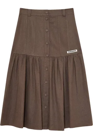 Patrizia Pepe Rokken, Dames, Bruin, M, Geknoopte Rok Art. 2G1012A584
