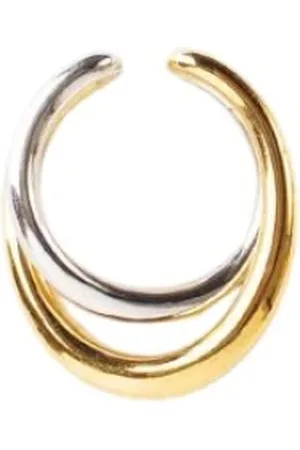 CHARLOTTE CHESNAIS Accessoires, Dames, Geel, 53 MM, Gouden en Zilveren Initial Ring