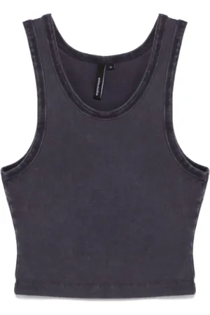 Entire Studios Tops, Dames, Paars, L, Ink Cropped Tank Top