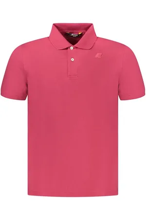 K-Way Tops, Heren, Roze, L, Katoen, Roze Katoenen Poloshirt